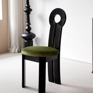 French Retro Solid Wood Dining Chair Upholstered <b>Backrest</b> Key Design For Dining Room Adult Use - Product Image 6
