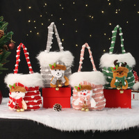 Sacs cadeaux de Noël, sacs à bonbons, sacs fourre-tout en forme de pomme, sacs en tissu de chanvre, style européen et américain