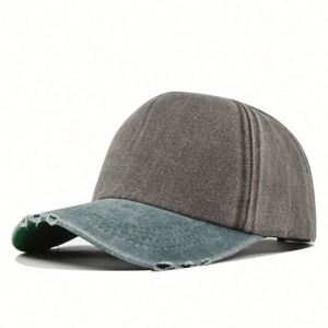 Arrival Retro 5 Panels Washed Cotton Distressed Trucker Hat Summer <b>Sunscreen</b> Stitching Baseball Sun Hat - Product Image 5