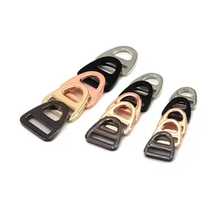 Wholesale product Zinc Alloy Triangle buckle connection buckle Colorful slider buckle triangle d ring