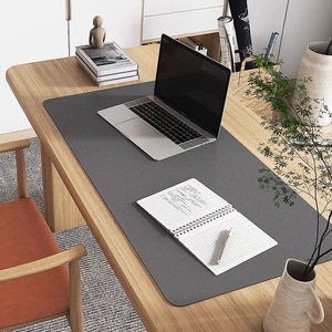 Grand tapis de souris en cuir antidérapant en cuir PU noir Grand tapis de souris pour ordinateur portable Bureau de travail Imperméable Tapis d'écriture pour le bureau et la maison - Product Image 5