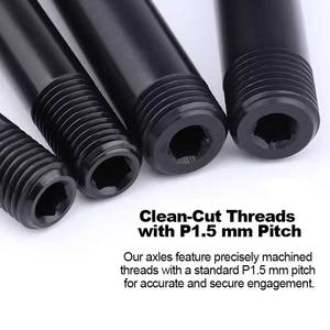 Axes traversants OEM CNC 12mm pour fourches de vélo Amortisseur avant arrière pour vélo de route VTT Moyeux en alliage d'aluminium Adaptateur Pas de filetage d'essieu 1.5mm - Product Image 5