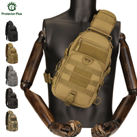 Sacs tactiques multifonctionnels imperméables Protector Plus 20L, sac de poitrine tactique, sac à bandoulière simple, pochette Molle pour hommes