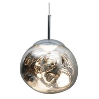 Lustre LED moderne en forme de lave avec abat-jour en aluminium et acrylique finition miroir pour salle à manger, salon, chambre à coucher, duplex