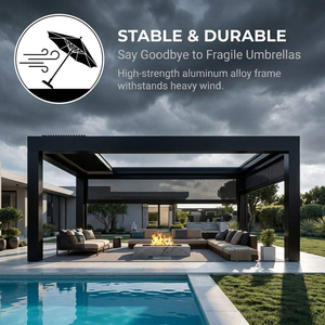 Pérgola de Jardín de Aluminio Premium, Pérgola Ajustable con Rejillas para Patio y Jardín, Disponible en 3x4 y 6x6 Metros - Product Image 3