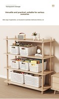 Panier de rangement empilable en plastique PP pour cuisine, réfrigérateur et étagère, idéal pour le rangement domestique