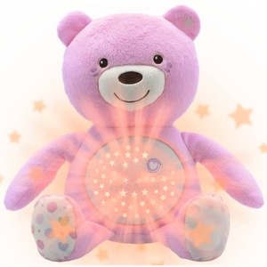 Elektrischer Sternen himmel Wasch bar Baby Placate Teddybär Tiere Komfort Plüsch Stofftier mit Projektor Nachtlicht 35CM - Product Image 1