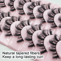 10 Paires en Gros de Cils Faux Vison DSD Volumineux 10 en 1 Cils Bande Complète Vison pour Maquillage Vente en Gros de Cils