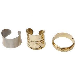 Bracelet de manchette en laiton plaqué argent et or fabriqué à la main indien vente chaude manchette meilleure conception bonne qualité 2024 conception tendance - Product Image 2