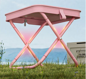 كرسي تخييم شبكي قابل للطي للاستخدام في الأماكن المغلقة بأسلوب حديث سهل الحمل كرسي وردي قابل للطي للأطفال - Product Image 6