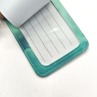 Étiquettes d'identification de nom de boucle en acier inoxydable personnalisables Étiquette de bagage en PU vierge avec fonctions de sublimation Logo personnalisé et motif de lettre