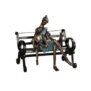 oro figura <span class=keywords><strong>donna</strong></span> nuda sdraiata statua - Product Image 5
