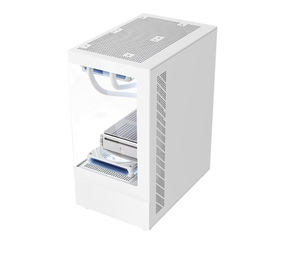 Nuevo diseño <span class=keywords><strong>Mini</strong></span>-<span class=keywords><strong>ITX</strong></span> 2017 Mid Tower Gaming <span class=keywords><strong>PC</strong></span> Case Vidrio curvo y metal con ventilador Caja de computadora de vidrio templado - Product Image 1