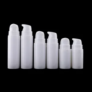 Cosmetic Serum Travel Plastic 5Ml 10Ml 15Ml Refill Airless Vacuum Pump Bottle Matte White Cosmetic Plastic Pp Airless Bottle