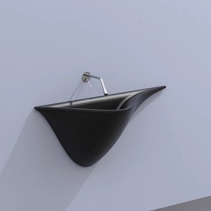 Lavabo Ovale in Ceramica dal Design Moderno, Monoforo, da Bagno, Colore Personalizzabile, da Appendere a Parete, Accessorio Domestico di Tendenza - Product Image 1