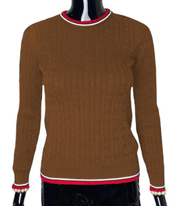 Maglione da donna blu reale e bianco con Patch greco lettera associazione girocollo maglione Top per le donne - Product Image 6