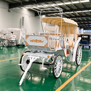 Charrette électrique de type calèche européenne à chevaux pour le tourisme et les mariages, avec plusieurs sièges - Product Image 6