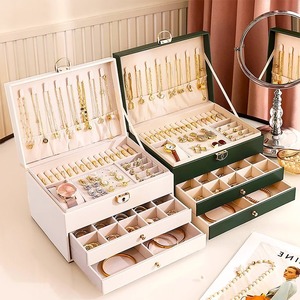 Boîte de présentation pliable élégante en cuir PU personnalisée pour bijoux, bagues, montres et ensembles de bijoux pour femmes et filles, idéale pour les voyages - Product Image 3