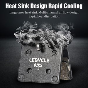 Plaquettes de frein à disque hydraulique pour vélo LEBYCLE en métal, céramique et résine, plaquettes de frein à dissipation thermique pour vélo pour Shimano L05A/J05A/N03A - Product Image 3