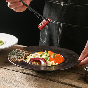 Ciotola a forma di cappello di paglia in ceramica ciotola per <span class=keywords><strong>Pasta</strong></span> per zuppa profonda piatto per Spaghetti in ceramica unico - Product Image 3