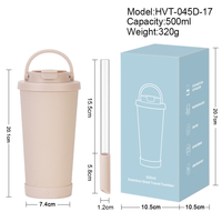 Gobelet de voyage isotherme en acier inoxydable léger et réutilisable, personnalisé, sans BPA, à double paroi, prix d'usine