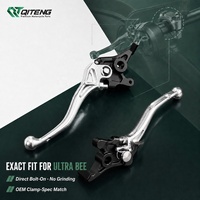 Kit d'amélioration de l'affichage en aluminium pour leviers de frein et d'embrayage CNC bicolores argent-noir pour Sur-Ron Ultra Bee