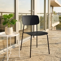 Chaise minimaliste haut de gamme empilable avec dossier, chaise moderne