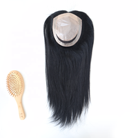 Perruque toupet en soie naturelle Remy — doreen, Base en soie, cuticule chinoise, 18 ", 120% de densité, meilleure qualité