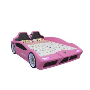 Letto per Bambini a Forma di Auto da Corsa in Legno Moderno con Contenitore a Tema Cartone Animato e Sponda di Sicurezza, Struttura in Legno Resistente, Letto Sportivo per Bambini - Product Image 5