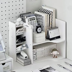 <b>Desktop</b> Organizer Corner <b>Shelf</b> 3 Tier Rectangle Storage For Stationery Office Supplies Drawer Organizer With Drawers And <b>Shelves</b> - Product Image 2