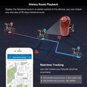 TKSTAR 4G TK9061800mAh Étanche avec bouton SOS Traceur <span class=keywords><strong>GPS</strong></span> pour vélo Localisateur de vélo de montagne Traceur Application gratuite Suivi en ligne sur PC - Product Image 6