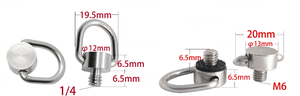LeGood <b>camera</b> <b>strap</b> stainless steel D ring screw 1/4 M6 custom logo - Product Image 6