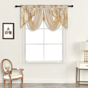 Jacquard Rèm Nhà Bếp Bộ cửa sổ ngắn rèm cửa sẵn sàng thực hiện Rèm valances Swag cửa sổ nhỏ điều trị lxurury phòng khách - Product Image 6