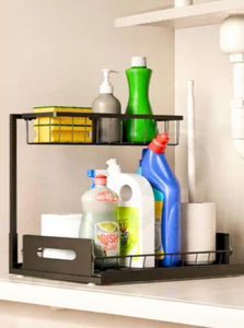 Étagère de rangement sous l'évier en métal à 2 niveaux - Product Image 4