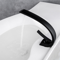 Robinet de salle de bain certifié UPC de conception fantaisie finition noire robinet de lavage en laiton robinet mitigeur de bassin d'eau chaude et froide