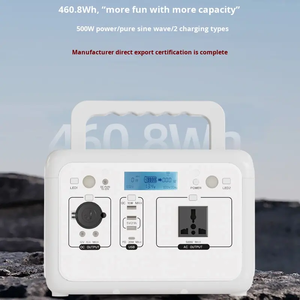 Batterie <span class=keywords><strong>de</strong></span> stockage d'énergie domestique, <span class=keywords><strong>alimentation</strong></span> <span class=keywords><strong>de</strong></span> <span class=keywords><strong>secours</strong></span> 500W, onduleur portable à onde sinusoïdale pure LiFePO4 MPPT pour camping et voyage en autonomie - Product Image 1