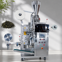 Machine d'emballage de sachets de thé en acier inoxydable, machine automatique de fabrication de sachets de thé intérieur et extérieur avec ficelle en coton et étiquette en papier intégrées