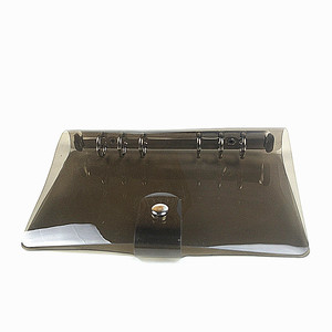 Cuaderno de hojas sueltas de PVC, creativo, transparente, negro, Cuenta de mano, viaje, 6 agujeros, Bloc de notas A5, A6, A7, carpeta negra de Pvc - Product Image 5