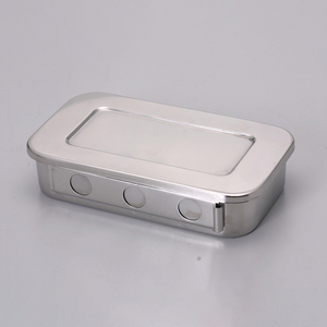 <span class=keywords><strong>Sterilizzatore</strong></span> <span class=keywords><strong>medico</strong></span> 304 in acciaio inox piastra di trattamento dentale 6-11.5 pollici vassoio chirurgico con stomi laterali e coperchio - Product Image 5