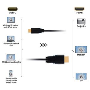 Cablecreation 4K @ 30Hz <span class=keywords><strong>16ft</strong></span> USB C để <span class=keywords><strong>HDMI</strong></span> Cáp <span class=keywords><strong>HDMI</strong></span> loại A đến C Cáp - Product Image 6