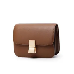 Women's Bag Lady Luxury Brand Box Bag Retro Tofu Small Square Shoulder Bag Messenger Female Calfskin Leather Flap Handbag Gift