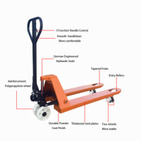 Chariot à main hydraulique de haute qualité 2ton 3ton main transpalette cric manuel personnalisé de transpalette avec roue en nylon