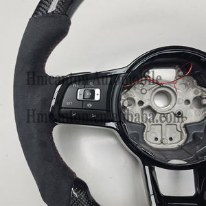 Volante Deportivo de Fibra de Carbono y Alcántara con LED de Alta Calidad para Volkswagen Golf 7.5 GTI - Product Image 5