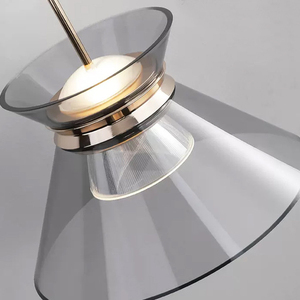Lampe suspendue LED moderne en acrylique gris fumé pour <span class=keywords><strong>îlot</strong></span> de <span class=keywords><strong>cuisine</strong></span>, <span class=keywords><strong>luminaire</strong></span> <span class=keywords><strong>suspendu</strong></span> minimaliste nordique, 10W, décoration intérieure - Product Image 3
