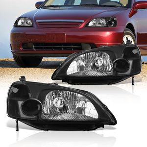 Faros Delanteros Estilo Fábrica para HONDA Civic 2001-2003, para Civic Coupé de 2 Puertas y Sedán de 4 Puertas DX LX EX <span class=keywords><strong>HX</strong></span> GX EM2 ES1 - Product Image 3