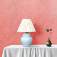 Lampe de table en céramique rechargeable IP54 2700K, base en porcelaine avec abat-jour en tissu, salon, intérieur, lampe de table Jar Tabke