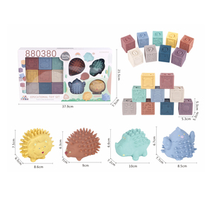 Thời Gian Tắm Cho Trẻ Sơ Sinh Bộ Xếp Đồ Mọc Răng Hình Động Vật Nhiều Màu Sắc Chơi Tự Làm Khối Xây Dựng Cao Su Silicon Mềm Cảm Giác Cho Đồ Chơi Trẻ Em - Product Image 5