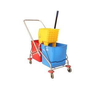 <span class=keywords><strong>Chariot</strong></span> à essoreuse à double seau résidentiel commercial avec structure à dessus ouvert poubelles en plastique <span class=keywords><strong>de</strong></span> <span class=keywords><strong>lavage</strong></span> <span class=keywords><strong>de</strong></span> <span class=keywords><strong>presse</strong></span> d'espaces publics - Product Image 3