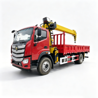 Vente directe d'usine, grue montée sur camion de 8 tonnes, hydraulique, télescopique, haute capacité de charge, couleur et configuration personnalisables