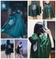 Cape de Cosplay Attack on Titan Shingeki No Kyojin - Costume de Cosplay de la Légion d'exploration - Cape Verte pour Hommes - Anime